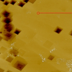 Calcite surface change in Ca(OH)2