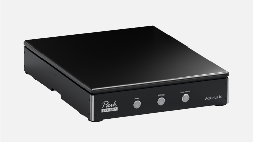 Park Systems Accurion i4 Active Vibration Isolation Desktop Unit with low-profile carbon design, automatic load adjustment, steel support frame, acoustic enclosure, and top plate with metric and imperial mounting holes