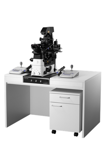 Park Systems Nikon Ti2 IVF Workstation, features stable design, medical-standard surface coating, and optional mobile cabinet.