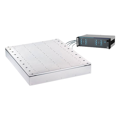 Park Systems Accurion Sandwich Series floor platform with 15 mm thick plates, 4-8 vibration isolation elements, and control unit.